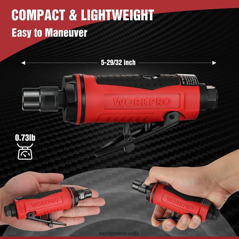 New WORKPRO Air Die Grinder, 1/4-Inch Pneumatic Straight Die Grinder, 25000RPM, Air-Powered Die Grinder Tool ZNRDXV183