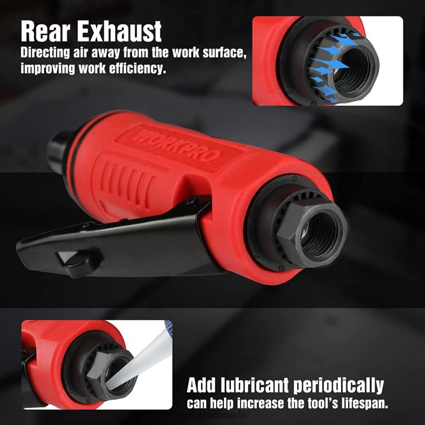 New WORKPRO Air Die Grinder, 1/4-Inch Pneumatic Straight Die Grinder, 25000RPM, Air-Powered Die Grinder Tool ZNRDXV183