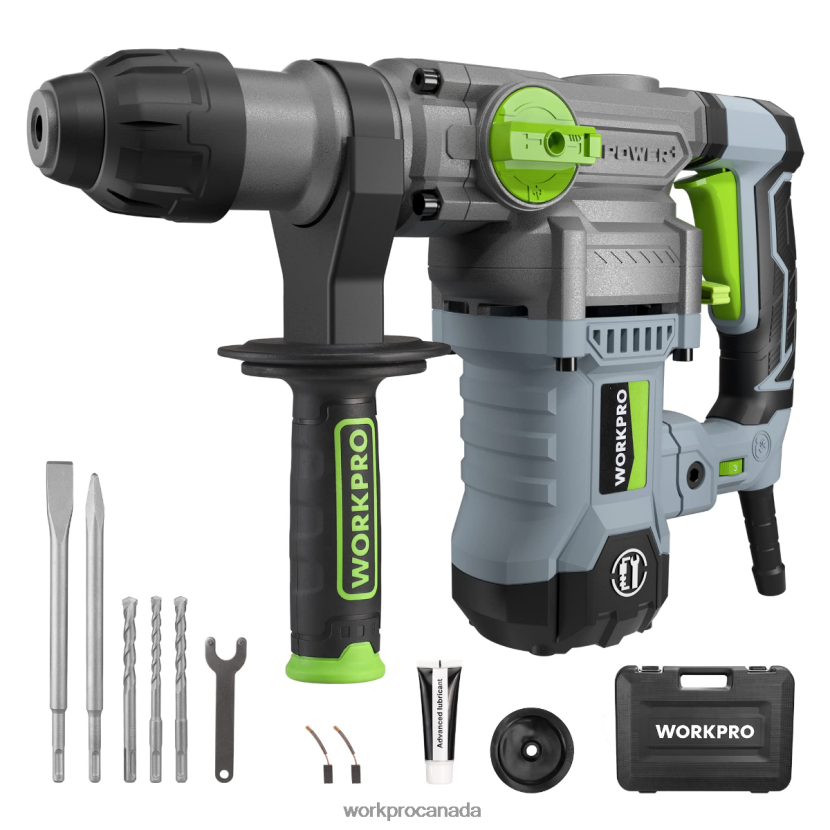 Helpful WORKPRO 12.5AMP 1-1/4 Inch Premium SDS-Plus Rotary Hammer Drill, Heavy Duty Corded Version Tool ZNRDXV179