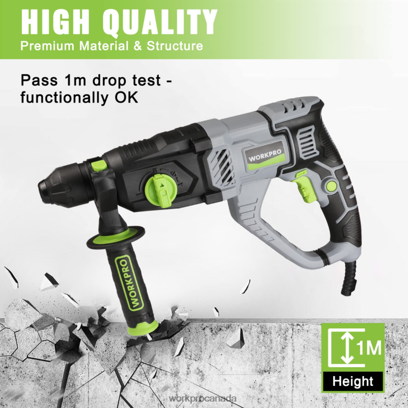 Useful WORKPRO 7.5AMP 1-1/4 Inch Premium SDS-Plus Rotary Hammer Drill, Lightweight Corded Version Tool ZNRDXV178
