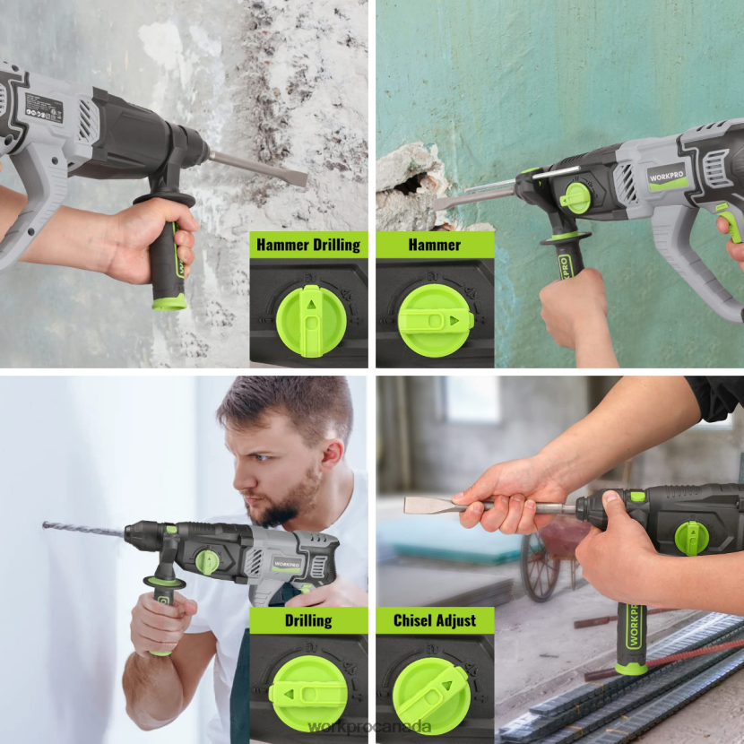 Useful WORKPRO 7.5AMP 1-1/4 Inch Premium SDS-Plus Rotary Hammer Drill, Lightweight Corded Version Tool ZNRDXV178