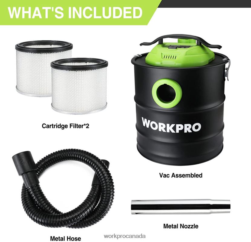 Helpful WORKPRO 5.2 Gallon Ash Vacuum, 5.5 Peak Horsepower Ash Vac Cleaner with HEPA Filter Tool ZNRDXV212