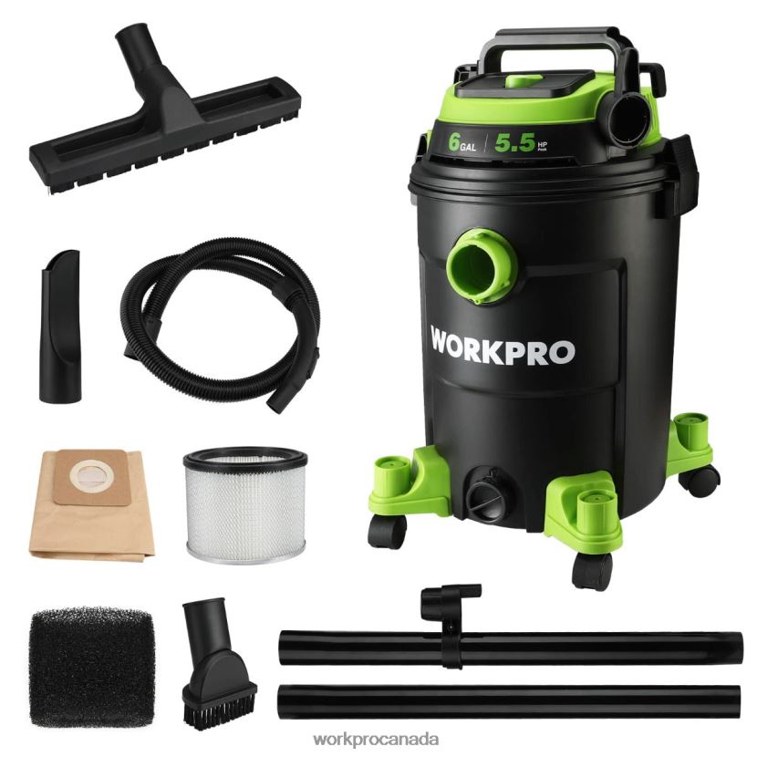 Helpful WORKPRO 6 Gallon Shop Vacuum 5.5 Peak Horsepower Shop Vac Cleaner with HEPA Filter Hose and Accessories Tool ZNRDXV215