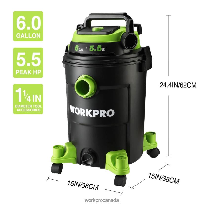 Helpful WORKPRO 6 Gallon Shop Vacuum 5.5 Peak Horsepower Shop Vac Cleaner with HEPA Filter Hose and Accessories Tool ZNRDXV215