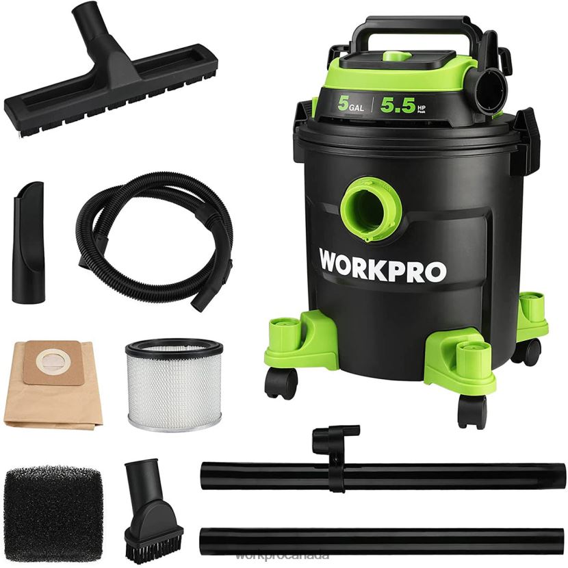 Morden WORKPRO 5 Gallon Shop Vacuum, 5.5 Peak Horsepower Shop-Vac Cleaner with HEPA Filter, Hose, and Accessories Tool ZNRDXV214