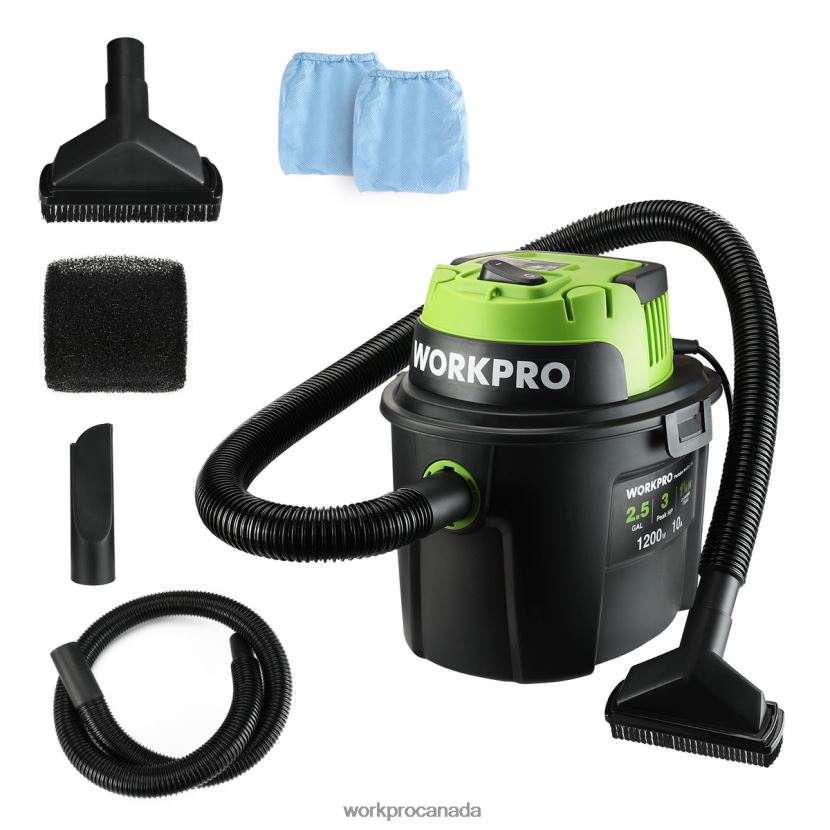 Useful WORKPRO Wet/Dry Vacuum 2.5 Gallon 3 Peak Horsepower, Portable Shop Vacuum Cleaner for Home Tool ZNRDXV216