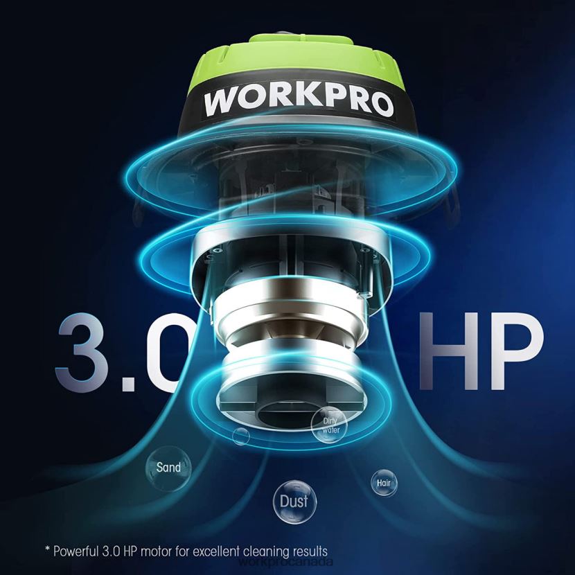 Useful WORKPRO Wet/Dry Vacuum 2.5 Gallon 3 Peak Horsepower, Portable Shop Vacuum Cleaner for Home Tool ZNRDXV216