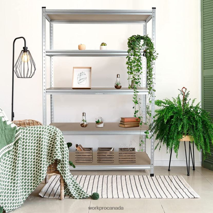 Helpful WORKPRO 5-Tier Storage Shelving Unit, Adjustable Storage Rack Heavy Duty Aluminum Alloy Shelf Storage ZNRDXV9