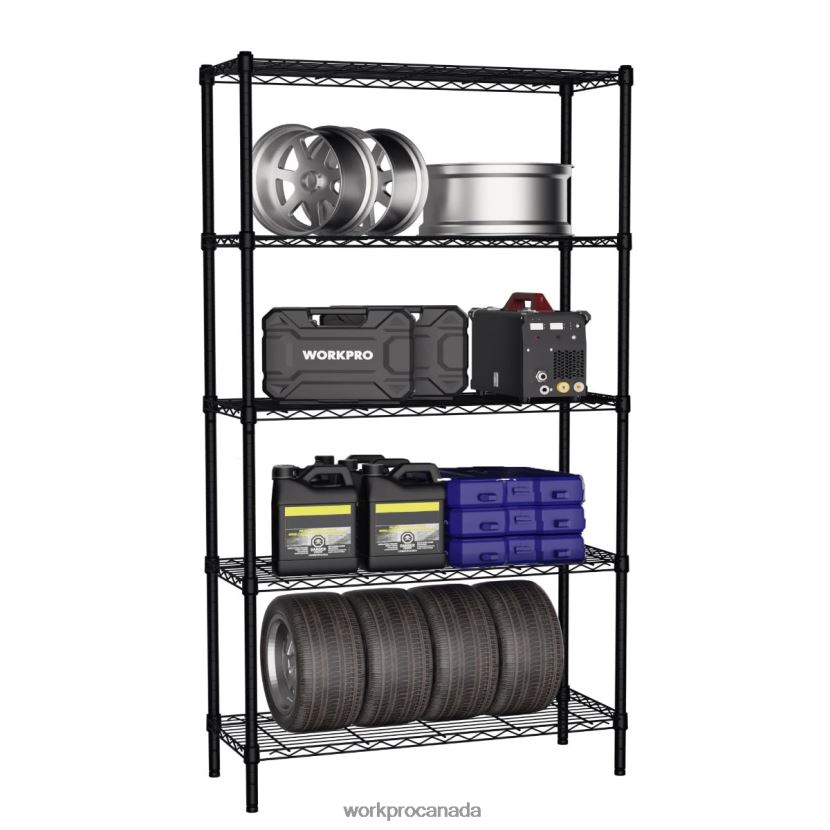 Useful WORKPRO 5-Tier Wire Shelving Unit Metal Storage Shelves Rack, Heavy Duty Utility Shelving Storage ZNRDXV11