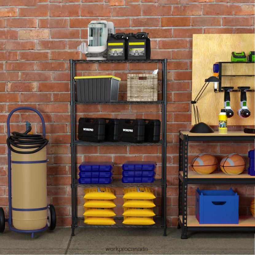 Useful WORKPRO 5-Tier Wire Shelving Unit Metal Storage Shelves Rack, Heavy Duty Utility Shelving Storage ZNRDXV11