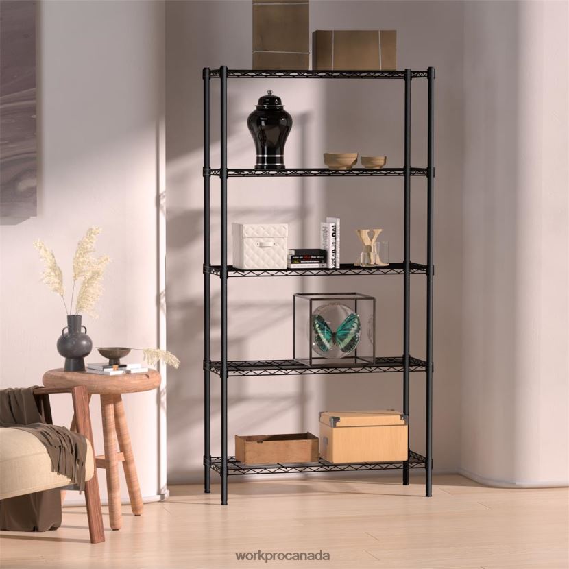Useful WORKPRO 5-Tier Wire Shelving Unit Metal Storage Shelves Rack, Heavy Duty Utility Shelving Storage ZNRDXV11