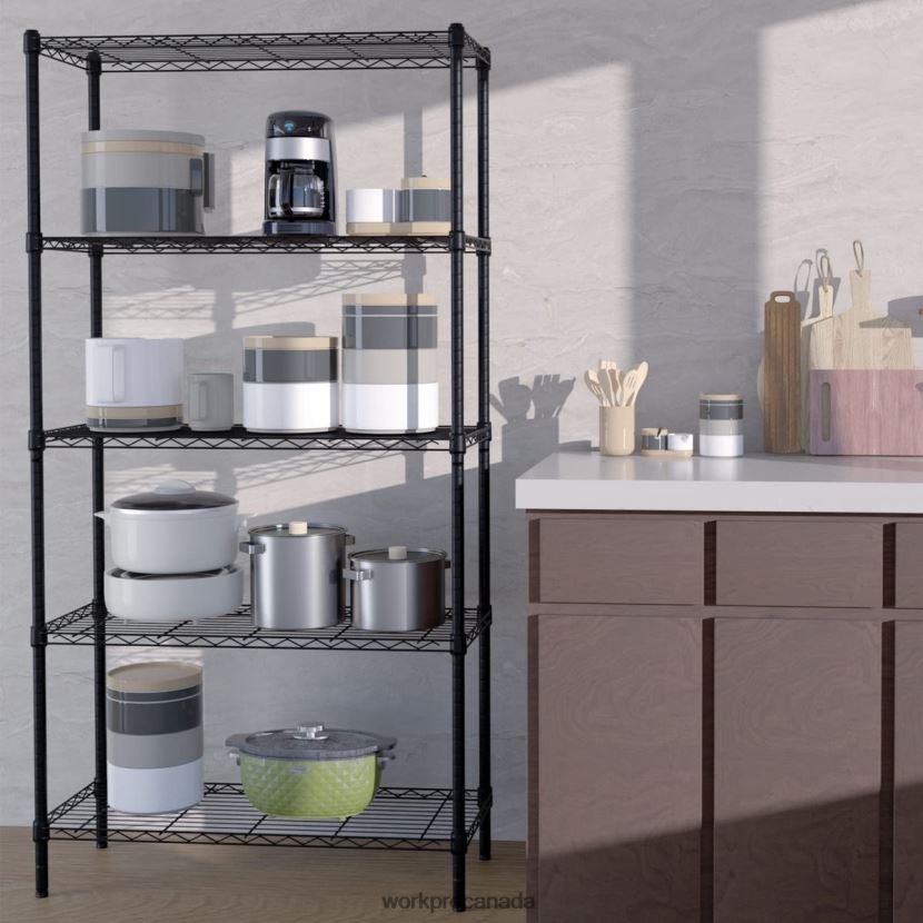 Useful WORKPRO 5-Tier Wire Shelving Unit Metal Storage Shelves Rack, Heavy Duty Utility Shelving Storage ZNRDXV11