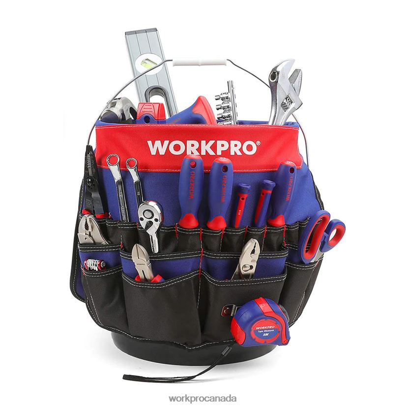 Helpful WORKPRO Bucket Tool Organizer with 51 Pockets (Tools Excluded) Storage ZNRDXV20