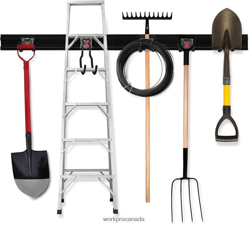 Helpful WORKPRO Garage Tool Organizer Wall Mount Garden Tool Organizer Storage Rack Heavy Duty Tool Hangers 64 Inch Storage ZNRDXV21