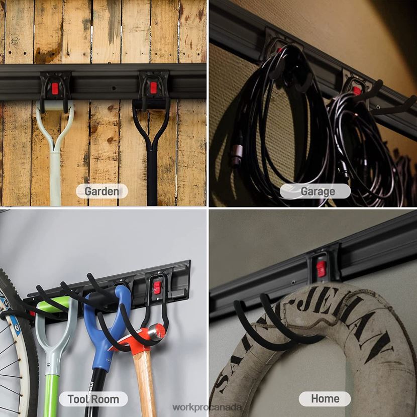 Helpful WORKPRO Garage Tool Organizer Wall Mount Garden Tool Organizer Storage Rack Heavy Duty Tool Hangers 64 Inch Storage ZNRDXV21