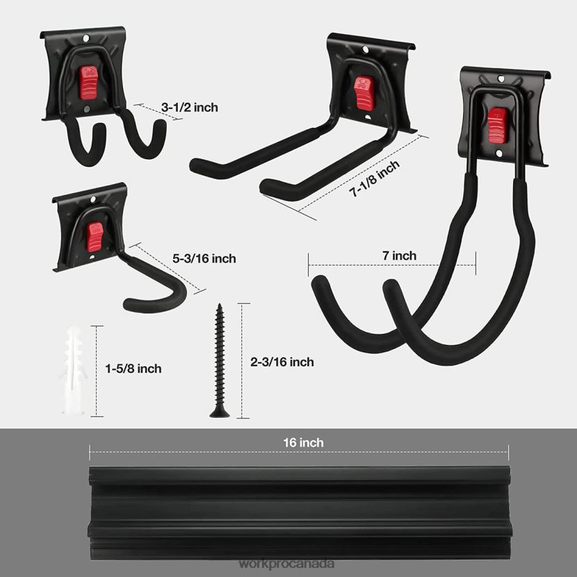 Helpful WORKPRO Garage Tool Organizer Wall Mount Garden Tool Organizer Storage Rack Heavy Duty Tool Hangers 64 Inch Storage ZNRDXV21