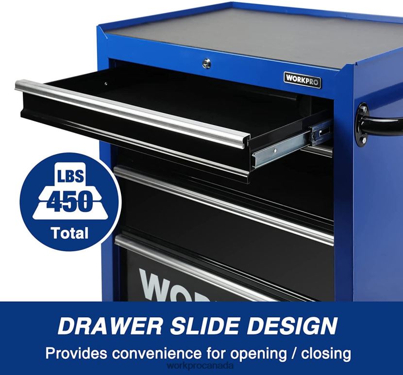 Morden WORKPRO 4-Drawer Tool Chest, 26-Inch Rolling Metal Tool Storage Cabinet with Casters, Locking System, Drawer Liner, 450 lbs Load Capacity Storage ZNRDXV17