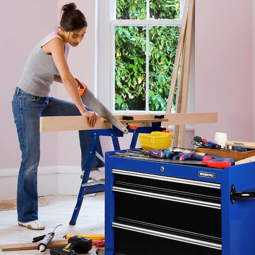 Morden WORKPRO 4-Drawer Tool Chest, 26-Inch Rolling Metal Tool Storage Cabinet with Casters, Locking System, Drawer Liner, 450 lbs Load Capacity Storage ZNRDXV17