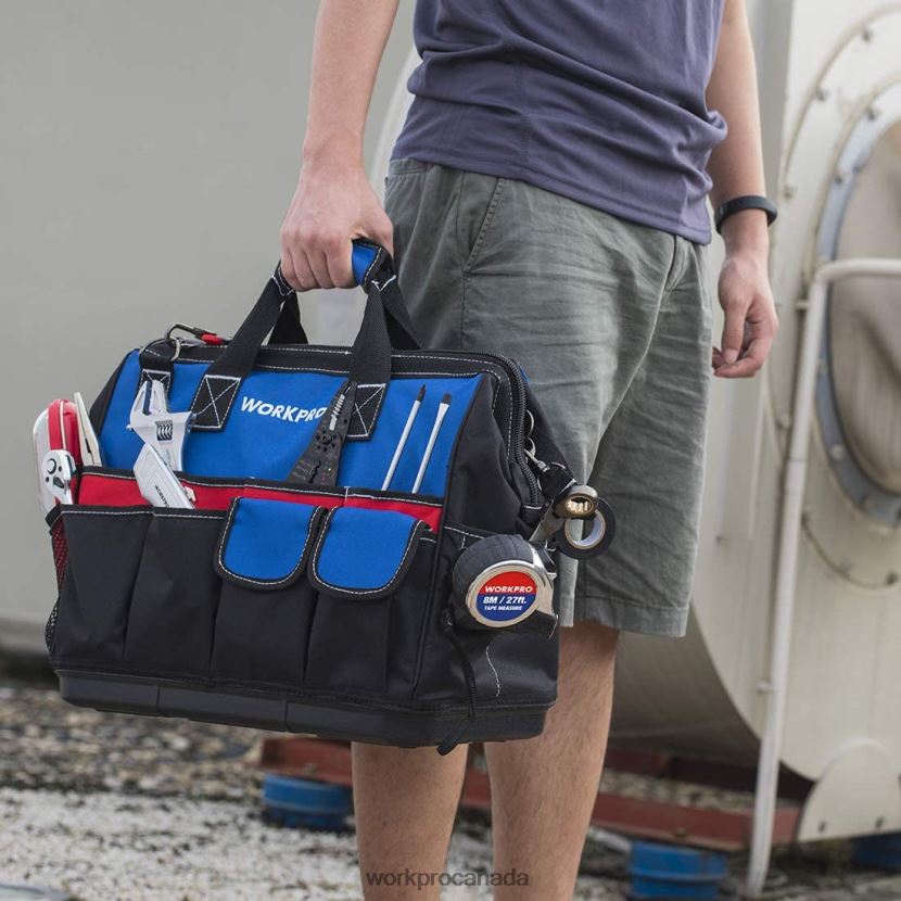 Morden WORKPRO Tool Bag Closed Top Wide Slot Storage with Waterproof Base and Adjustable Shoulder Straps Storage ZNRDXV30
