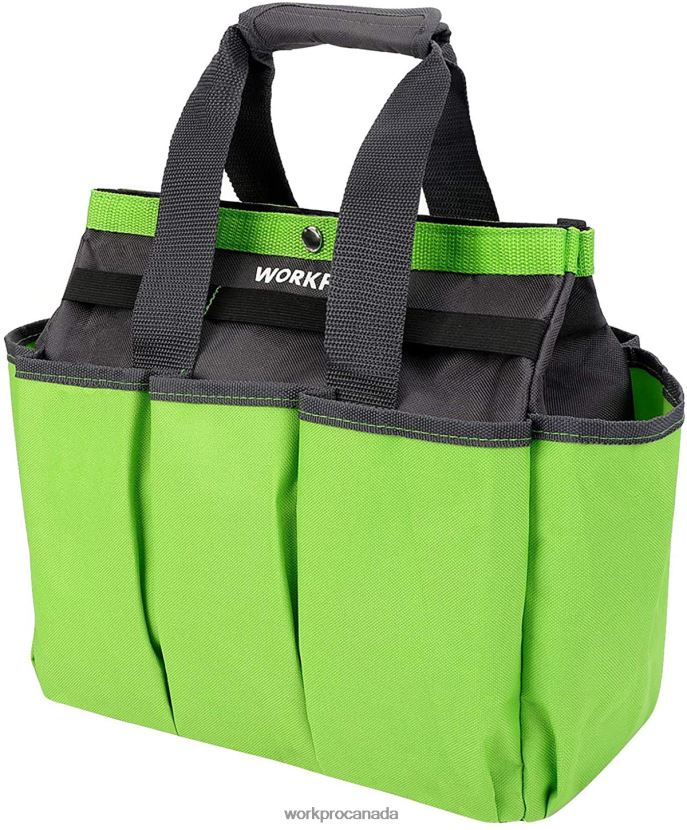 Pink/Green WORKPRO Garden Tool Bag, Garden Tote Storage Bag with 8 Pockets, Home Organizer for Indoor and Outdoor Gardening Storage ZNRDXV256