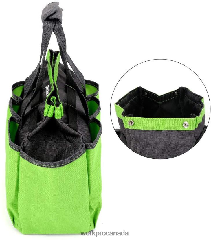 Pink/Green WORKPRO Garden Tool Bag, Garden Tote Storage Bag with 8 Pockets, Home Organizer for Indoor and Outdoor Gardening Storage ZNRDXV256