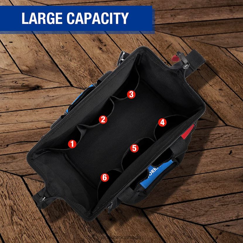 Useful WORKPRO 14-inch Tool Bag, Multi-pocket Tool Organizer with Adjustable Shoulder Strap Storage ZNRDXV31