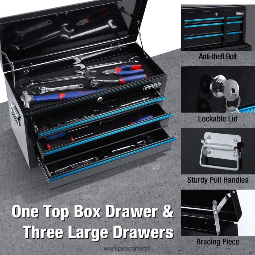 Useful WORKPRO 5-Drawer Rolling Tool Chest, Sliding Metal Drawer Rolling Tool Storage Cabinet Storage ZNRDXV18