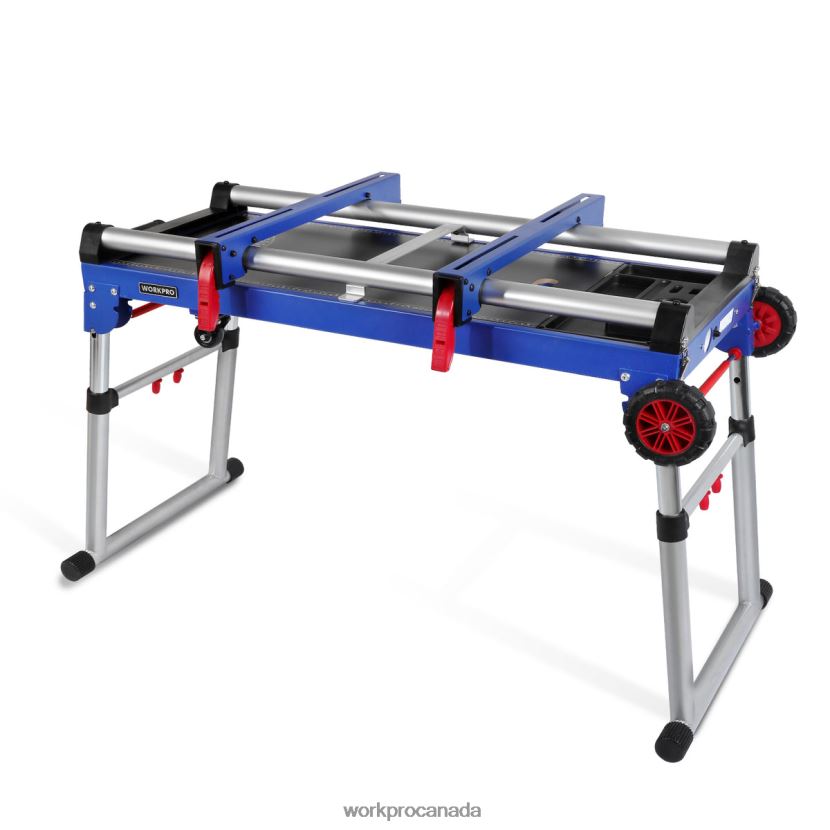 Useful WORKPRO Miter Saw Stand 5-in-1 Portable Workbench with Detachable Miter Saw Stand & Height Adjustable Legs Storage ZNRDXV2